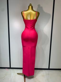 Women Sexy Backless Shinning Crystal Bodycon Long Bandage Dresses Celebrate Birthday Elegant Evening Party Wedding Guest Gown