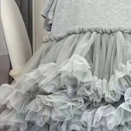 [EWQ] Fashion Streetwear Ball Gown Dress Solid Colors Spliced Irregular Mesh Loose Women Dresses 2025 Summer New Tide 16O6549