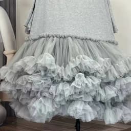 [EWQ] Fashion Streetwear Ball Gown Dress Solid Colors Spliced Irregular Mesh Loose Women Dresses 2025 Summer New Tide 16O6549