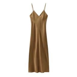 New Elegant women's fashion silk satin texture MIDI dress sexy backless party slip dress