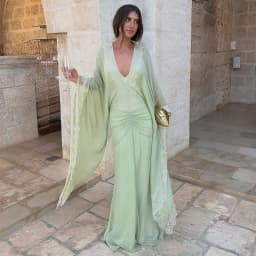 Sexy Deep V Neck Lace Trim Chiffon Maxi Gown Elegant Trendy Ruched Waist Mermaid Dress Autumn Chic Party Formal Evening Dresses