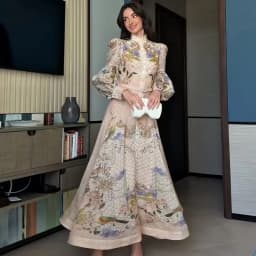 Printed Women's Maxi Dresses O-neck Big Swing Oversized Dress Irregular Hem Dresses Bohemian Female Robes Loose Partywear New