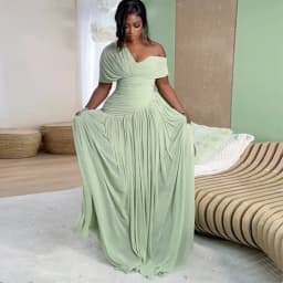 Dress Women Floor Length Dresses Vestidos Y2k Streetwear Tight Waist Sexy Pleated Elegant Splice Party Night Work 2026 Spring