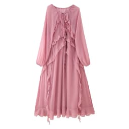 YENKYE 2025 Women Cascade Ruffles Lace Up V Neck Chiffon Long Dresses Full Sleeve A-line  Holiday Autumn Dress Maxi Vestidos