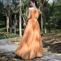 Travel Photo Desert Long Dress Women's New Summer Large Swing Chiffon Dress Elegant Belt Slimming Seaside Holiday Beach Dresses