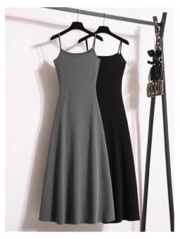 Spring Summer New plus Size Loose Long Dress Women's Casual Ins Style round Neck Sleeveless A-Line Skirt Maxi Dress