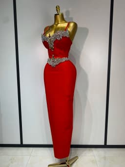 Women Bodycon Bandage Dress Wedding Sexy Backless Luxury Rhinestone Clothes Nightclub Evning Party Birthday Maxi Long Dresses