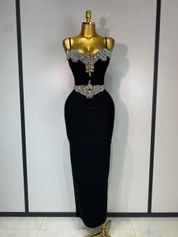 Women Bodycon Bandage Dress Wedding Sexy Backless Luxury Rhinestone Clothes Nightclub Evning Party Birthday Maxi Long Dresses