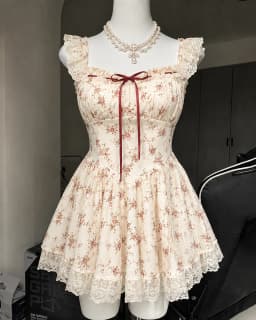 2000s Gothic Vintage Mini Dress Women Sleeveless Strap Party Dress Evening Lace Retro Cltohing Japanese Y2k Black Chic Lolita