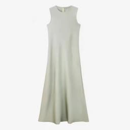 Summer Women Fashion Long Dress Elegance Soft Silk Satin Vest Dress Knitted Top Match Set Maxi Length Woman Chic Dress Set