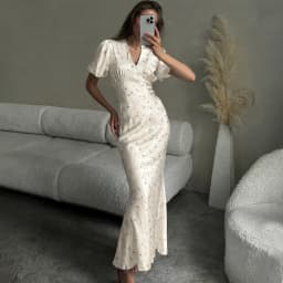 Ticketsx Elegant Women's Print Dress Summer Fashion Ruched Patchwork Lace Up Slim Long Dress Vintage Party Vacation Female Dress