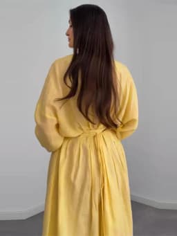 Casual Pleated Women's Dress Solid  Long Sleeve O-Neck Waist-Closed Lace-Up Dresses 2026 Chic Female Vacation Holiday Robe
