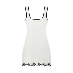 European and American style 2025 winter new women's clothing artificial pearl embroidery sleeveless short dress