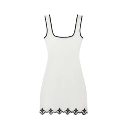 European and American style 2025 winter new women's clothing artificial pearl embroidery sleeveless short dress
