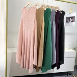 ALSEY Miyake Pleated Fashion Sleeveless Women for Dress Summer New Elegant O-neck Solid Color Loose Simple Casual Party Dress