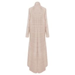 Miyake Pleated Turndown Collar Long Sleeve Cardigan Dress Long Coats Women New Abaya Fashion Solid Loose Large Size Clothes