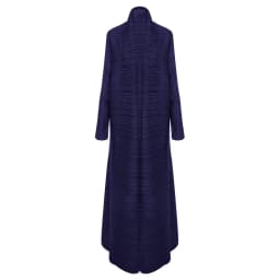 Miyake Pleated Turndown Collar Long Sleeve Cardigan Dress Long Coats Women New Abaya Fashion Solid Loose Large Size Clothes