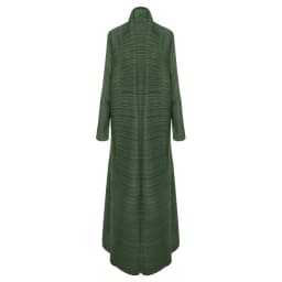 Miyake Pleated Turndown Collar Long Sleeve Cardigan Dress Long Coats Women New Abaya Fashion Solid Loose Large Size Clothes