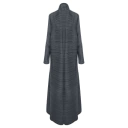 Miyake Pleated Turndown Collar Long Sleeve Cardigan Dress Long Coats Women New Abaya Fashion Solid Loose Large Size Clothes