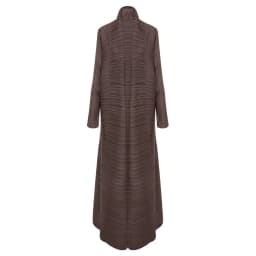Miyake Pleated Turndown Collar Long Sleeve Cardigan Dress Long Coats Women New Abaya Fashion Solid Loose Large Size Clothes