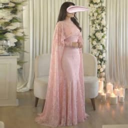 Long Dress Women Lace Dresses A Line Vestidos Round Neck Full Sleeve Hip Wrap Shawl Mermaid Elegant Slim Evening Wedding 2026