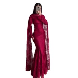 Long Dress Women Lace Dresses A Line Vestidos Round Neck Full Sleeve Hip Wrap Shawl Mermaid Elegant Slim Evening Wedding 2026