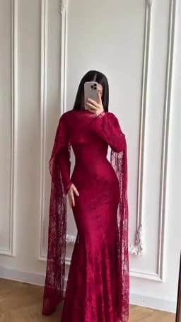 Long Dress Women Lace Dresses A Line Vestidos Round Neck Full Sleeve Hip Wrap Shawl Mermaid Elegant Slim Evening Wedding 2026