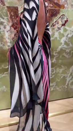Chic Gradient Stripe Halter Dress Women Butterfly Sleeve Backless Slim Floor-length Dresses 2026 New Lady Party Evening Gown ﻿