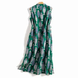Fish Plaid Print Vintage Cotton Linen O-Neck Sleeveless A-Line Loose Women's Dress Korean Fashion Mid-Calf Dresses For Women