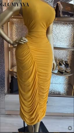 CM.YAYA Women's Bowknot Drop Shoulder Ruched Stacked Bodycon Midi Maxi Formal Dress 2026 Education Party Cocktail Night Dresses