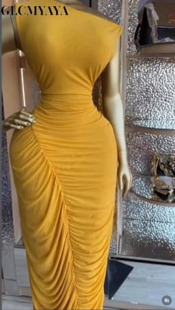 CM.YAYA Women's Bowknot Drop Shoulder Ruched Stacked Bodycon Midi Maxi Formal Dress 2026 Education Party Cocktail Night Dresses
