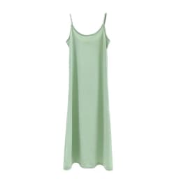 Summer Thin Ice Silk Camisole Dress Women's A-Line Midi Skirt Casual Wear Large Size Inner Wear Dress Korean Style