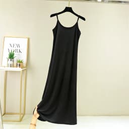 Summer Thin Ice Silk Camisole Dress Women's A-Line Midi Skirt Casual Wear Large Size Inner Wear Dress Korean Style