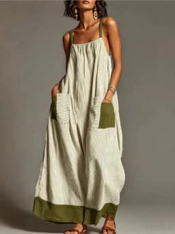 Summer New Elegant Sleeveless Striped Suspender Dress Women's Fashion Boho Casual Office Holiday Party Dresses For Women Robe