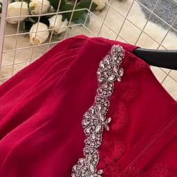 Spring Autumn Women Party Long Dress Elegant Female Red/Purple/Beige/Black Diamonds Patchwork Ruffle A-Line Maxi Vestidos New