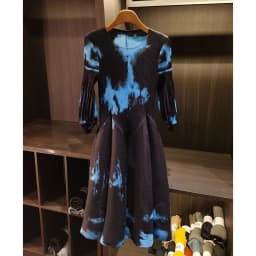LANMREM Spring New Oil Painting Print Ruched Dress Women's Beach Vacation Platycodon French Long Dress Fairy Style