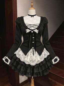 Kawaii Lolita Ruffle Dress Women Japanese Sweet Lace Bow Vintage Cake Dress Harajuku Y2k Bodycon Bandage Dress 2026 Summer New