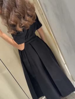 Elegant Short Sleeve Lapel Midi Dress For Women Chic Solid Single Breasted Waist Long Dress Lady Holiday Evening Party Vestidos