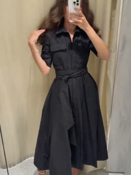 Elegant Short Sleeve Lapel Midi Dress For Women Chic Solid Single Breasted Waist Long Dress Lady Holiday Evening Party Vestidos