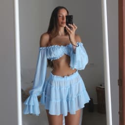 Ruffle Beach Dresses Cover Up Women Long Sleeve Bandeau Dress High Waist Beach Cover ups Summer Bandage Beachwear Dress Clothing