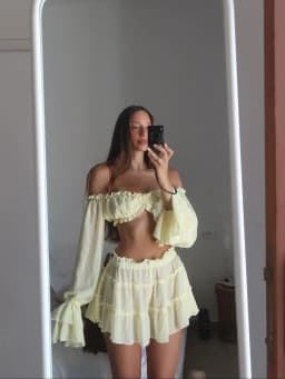 Ruffle Beach Dresses Cover Up Women Long Sleeve Bandeau Dress High Waist Beach Cover ups Summer Bandage Beachwear Dress Clothing