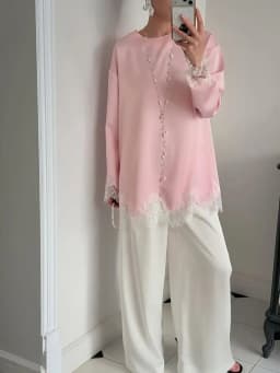 Satin Lace Patchwork Dress Women Long Sleeve O-neck Casual 2026 Spring Female Dresses Casual Solid Beach Robe not contain pearls