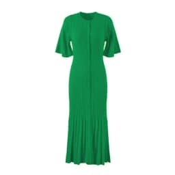 Elegant Knit Dress For Women White Slim O-neck Single Breasted Short Sleeve Long Dresses Female Spring Fashion Lady Robe T88X