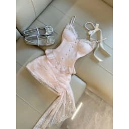 French Style Sweet Cute Polka Dot Splicing Dress Lace Bow Korean Fashion Dresses New Design Slim Waist Lady Y2k Mini Dress