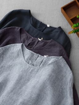 Retro Cotton Linen Midi Dress Summer New Style Slimming Belly Covering Women's A-Line Midi Skirt Casual Style Loose Waist