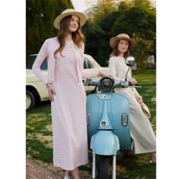 AP SS2026 Women's Dress Striped Cardigan and Dress Soft Three Color Options Fashionable Women's Outfit