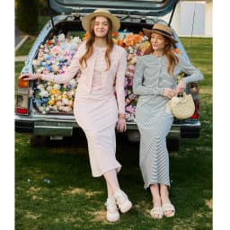 AP SS2026 Women's Dress Striped Cardigan and Dress Soft Three Color Options Fashionable Women's Outfit