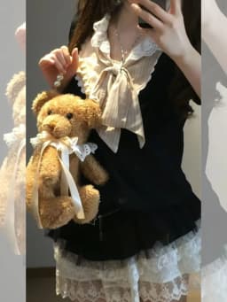 Harajuku 90s Aesthetic Sexy Dress Female New Sweet Y2k Slim Gothic Outfits Women Punk Fake Two Piece Vintage Short Sleeve Dress