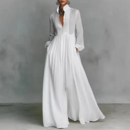 Women's Elegant Single Breasted Long Dress 2026 French High Waist Solid Pockets Pleated Maxi Evening Dress