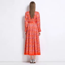AIMEILI Women Autumn Elegant Dress Shirt Female High Quality Vintage Yellow Party Robe Femme Lantern Sleeve Designer Vestidos
